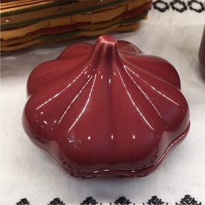 Longaberger Pottery Garlic Roaster Baker Woven Traditions